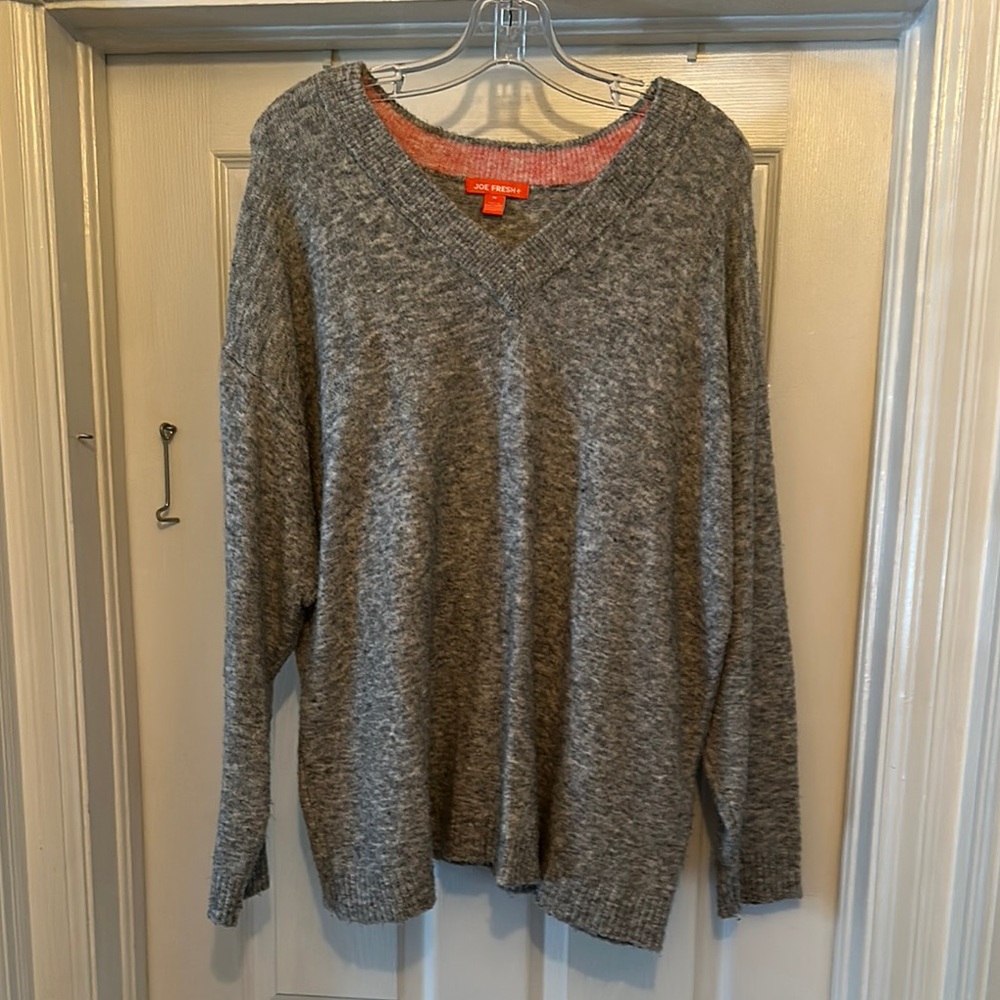 Women’s Joe Fresh Gray Knit Sweater Size 1X